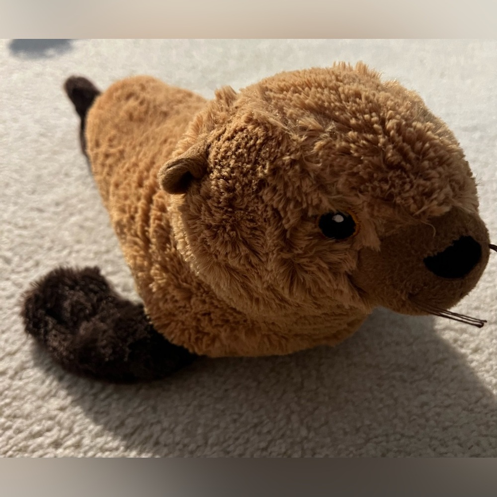 Cozy Brown Plush Otter Toy for Small Pets